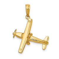 Load image into Gallery viewer, 14k 3-D High-Wing Airplane Pendant
