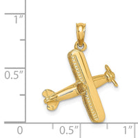 Load image into Gallery viewer, 14k 3-D Bi-Plane Charm
