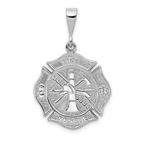 Load image into Gallery viewer, 14k White Gold FIRE RESCUE Pendant
