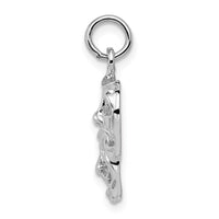 Load image into Gallery viewer, 14k White Gold Polished Open-Backed Comedy/Tragedy Charm
