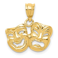 Load image into Gallery viewer, 14k Polished Open-Backed Comedy/Tragedy Pendant

