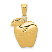 Load image into Gallery viewer, 14k #1 TEACHER Apple Pendant
