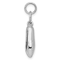 Load image into Gallery viewer, 14K White Gold Solid Polished 3-D Moveable Ballet Slippers Charm
