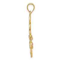 Load image into Gallery viewer, 14k Polished Diamond-cut Chandelier Pendant
