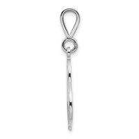 Load image into Gallery viewer, 14KW White Gold Solid Polished Script Filigree Letter S Initial Pendant
