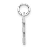 Load image into Gallery viewer, 14KW Satin Diamond-cut Letter E Initial Charm
