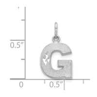Load image into Gallery viewer, 14KW Satin Diamond-cut Letter G Initial Charm
