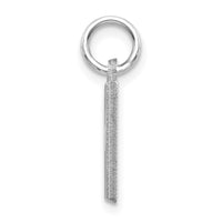 Load image into Gallery viewer, 14KW Satin Diamond-cut Letter H Initial Charm
