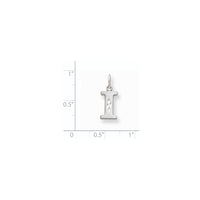 Load image into Gallery viewer, 14KW Satin Diamond-cut Letter I Initial Charm

