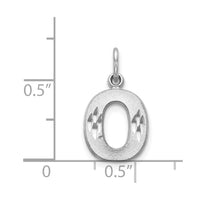 Load image into Gallery viewer, 14KW Satin Diamond-cut Letter O Initial Charm
