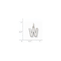 Load image into Gallery viewer, 14KW Satin Diamond-cut Letter W Initial Charm
