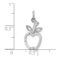 Load image into Gallery viewer, 14k White Gold Diamond-cut Apple Charm
