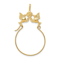Load image into Gallery viewer, 14k Polished Doves and Bow Charm Holder
