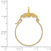 Load image into Gallery viewer, 14k Polished Floral Charm Holder
