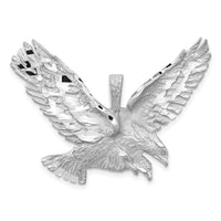 Load image into Gallery viewer, 14k White Gold Polished Diamond-cut Eagle Pendant
