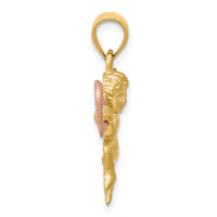 Load image into Gallery viewer, 14k Two-tone Satin Angel Charm
