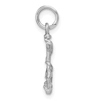 Load image into Gallery viewer, 14K White Gold Solid Polished Diamond-Cut 3-D Anchor Charm
