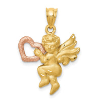 Load image into Gallery viewer, 14k Two-tone Satin Angel Charm
