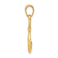 Load image into Gallery viewer, 14K Solid Polished 3-D Anchor Pendant
