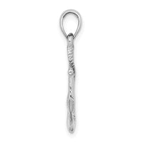 Load image into Gallery viewer, 14K White Gold Solid Polished 3-D Anchor Pendant
