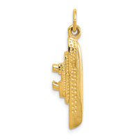 Load image into Gallery viewer, 14k Solid Polished 3-D Cruise Ship Charm
