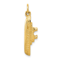 Load image into Gallery viewer, 14k Solid Polished 3-D Cruise Ship Charm

