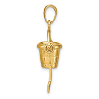 Load image into Gallery viewer, 14K Polished 3-D Moveable Pail and Shovel Pendant

