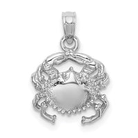 Load image into Gallery viewer, 14K White Gold Crab Charm
