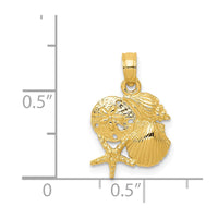 Load image into Gallery viewer, 14k Solid Polished Mini Shell Cluster Pendant
