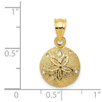 Load image into Gallery viewer, 14k Solid Polished Laser-Cut Sand Dollar Pendant
