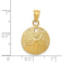 Load image into Gallery viewer, 14k Solid Polished Laser-Cut Sand Dollar Pendant
