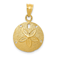 Load image into Gallery viewer, 14k Solid Polished Laser-Cut Sand Dollar Pendant
