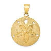 Load image into Gallery viewer, 14k Solid Polished Laser-Cut Sand Dollar Pendant
