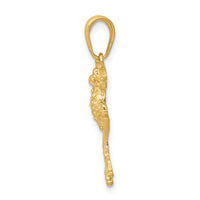 Load image into Gallery viewer, 14k Solid Polished Open-Backed Frog Pendant
