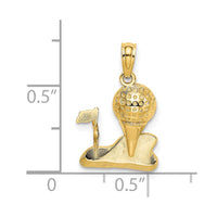 Load image into Gallery viewer, 14k Solid Polished Golfing Charm

