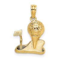 Load image into Gallery viewer, 14k Solid Polished Golfing Charm
