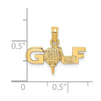 Load image into Gallery viewer, 14K Solid Polished GOLF Charm
