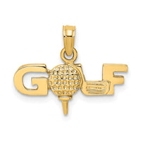 Load image into Gallery viewer, 14K Solid Polished GOLF Charm
