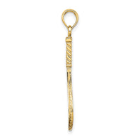 Load image into Gallery viewer, 14K Solid Polished 3-D Tennis Racquet Charm
