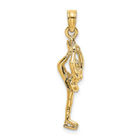 Load image into Gallery viewer, 14K Solid Polished 3-D Figure Skater Charm
