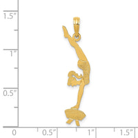 Load image into Gallery viewer, 14k Solid Polished Gymnast Pendant
