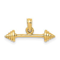 Load image into Gallery viewer, 14K Solid Polished 3-D Dumbbell Charm
