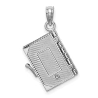 Load image into Gallery viewer, 14K White Gold 3D Lords Prayer Bible Pendant
