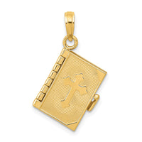 Load image into Gallery viewer, 14K  3D Lords Prayer Bible Pendant
