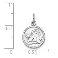 Load image into Gallery viewer, 14k White Gold Polished Angel Charm
