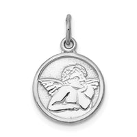 Load image into Gallery viewer, 14k White Gold Polished Angel Charm
