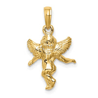 Load image into Gallery viewer, 14k  3D Polished Solid Angel Pendant
