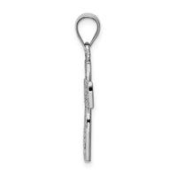 Load image into Gallery viewer, 14k White Gold Filigree Cross Pendant
