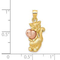 Load image into Gallery viewer, 14k Two-Tone Cat Charm
