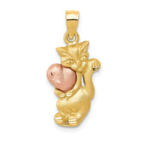 Load image into Gallery viewer, 14k Two-Tone Cat Charm

